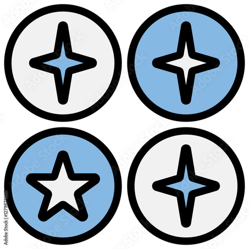 Distinction Blue Black Icon