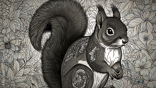 Wallpaper Mural squirrel on a tree Torontodigital.ca