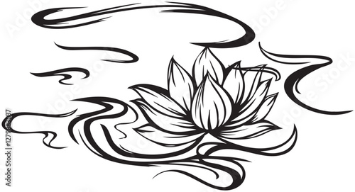 蓮の花のアートなマーク