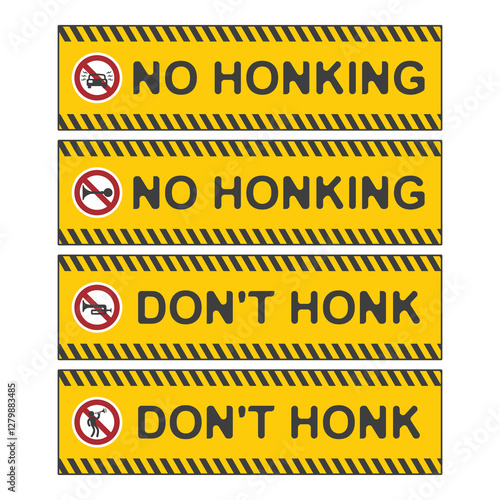 No honking allowed, flat logo