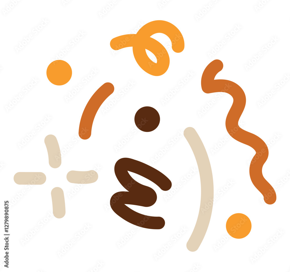 Abstract Lines Expressive Doodle Elements Geometric Design