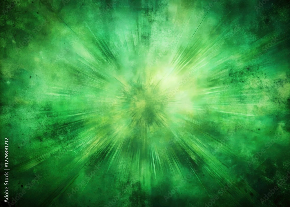 Fototapeta premium Abstract green grunge background: digitally created textured wallpaper with long exposure effects.