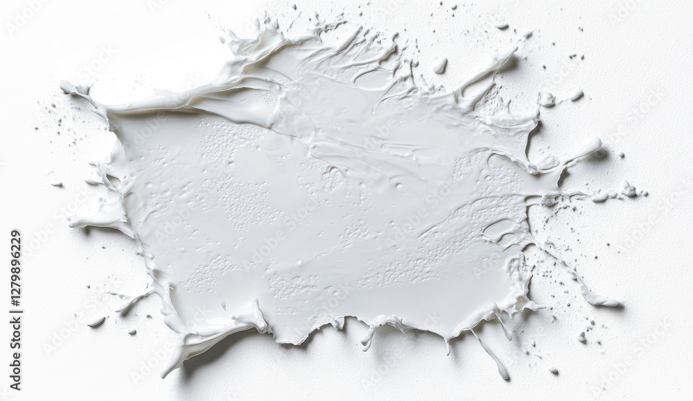 Abstract White Paint Splatter On White Background Abstract White Paint Splatter On White Background