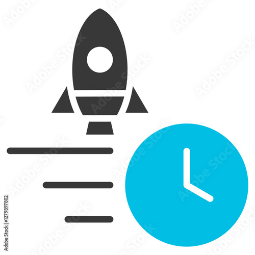 Velocity Glyph Blue Grey Icon