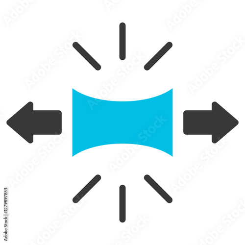 Tension Glyph Blue Grey Icon
