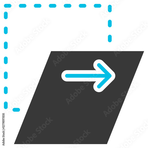 Shear Glyph Blue Grey Icon