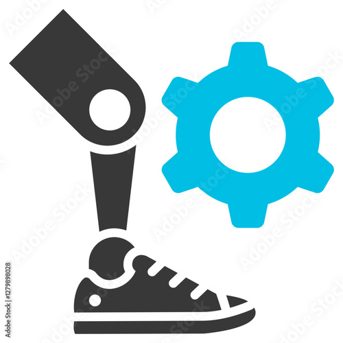 Prosthetic Glyph Blue Grey Icon