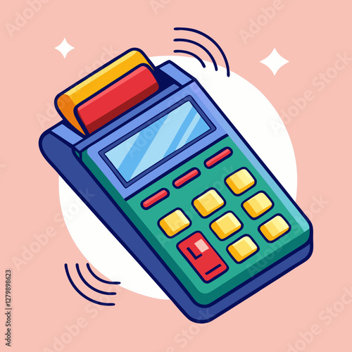 Payment terminal with NFC symbol