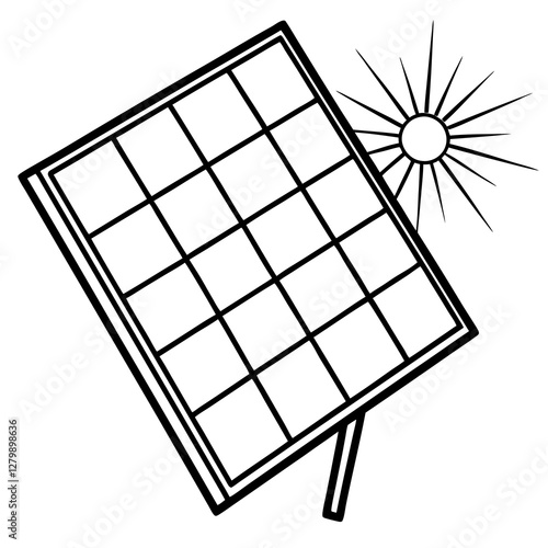 Solar panel absorbing sunlight