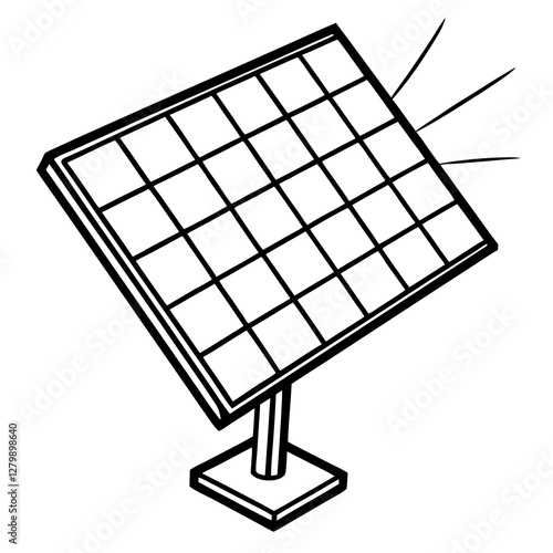 Solar panel absorbing sunlight
