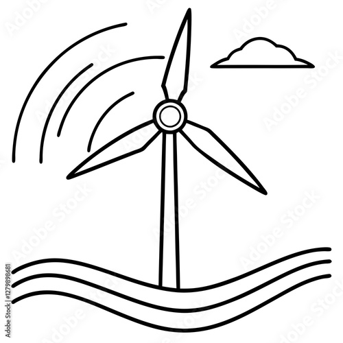 Wind turbine generating energy