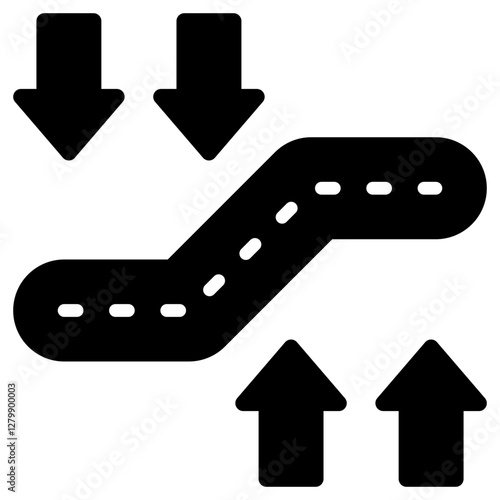 Elasticity Glyph Icon