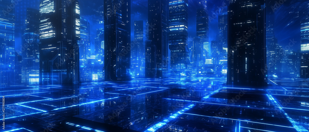 Obraz premium abstract blue background