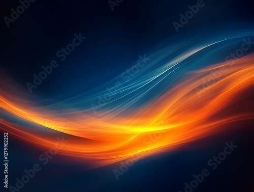 Wallpaper Mural Abstract fiery waves, dark background Torontodigital.ca