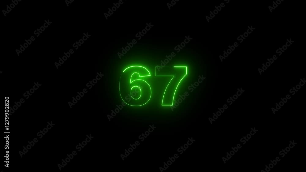 neon glowing text 67 number countdown icon on black background 4k animation. Neon number 67 with alpha channel, Energy red neon 67 number. neon glowing text 67 number countdown icon on black background 4k animation. Neon number 67 with alpha channel, Energy red neon 67 number.
