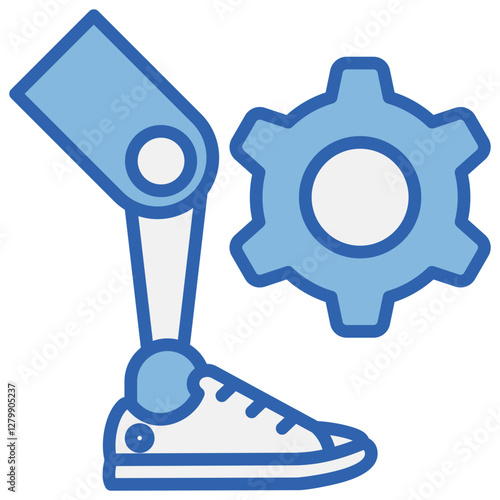 Prosthetic Blue White Icon