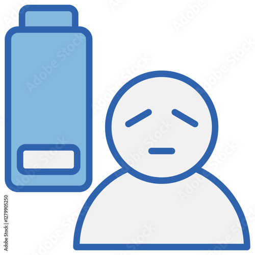 Fatigue Blue White Icon