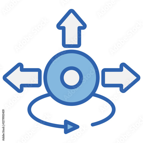 Motion Blue White Icon