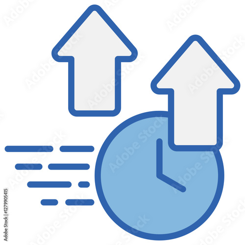 Acceleration Blue White Icon