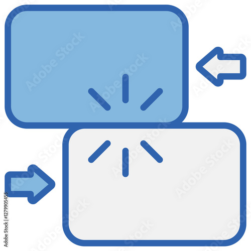 Friction Blue White Icon