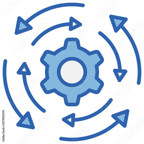 Dynamic Blue White Icon