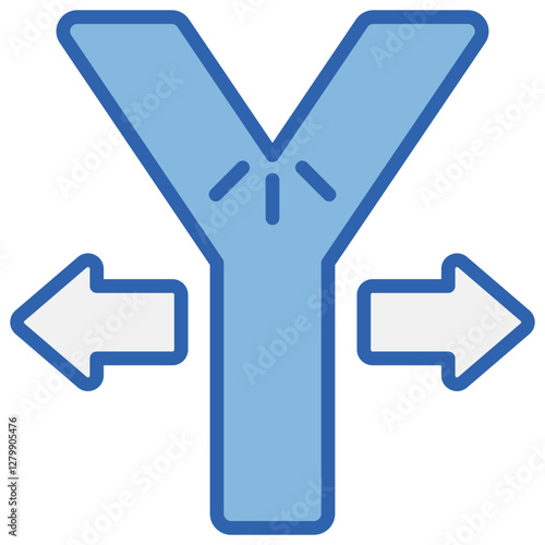 Stress Blue White Icon
