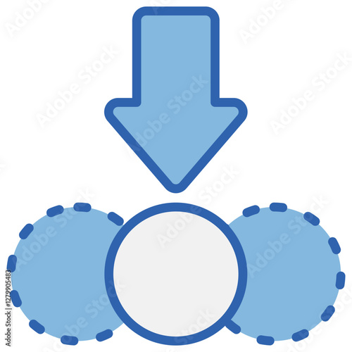 Inertia Blue White Icon