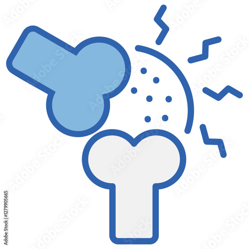 Cartilage Blue White Icon