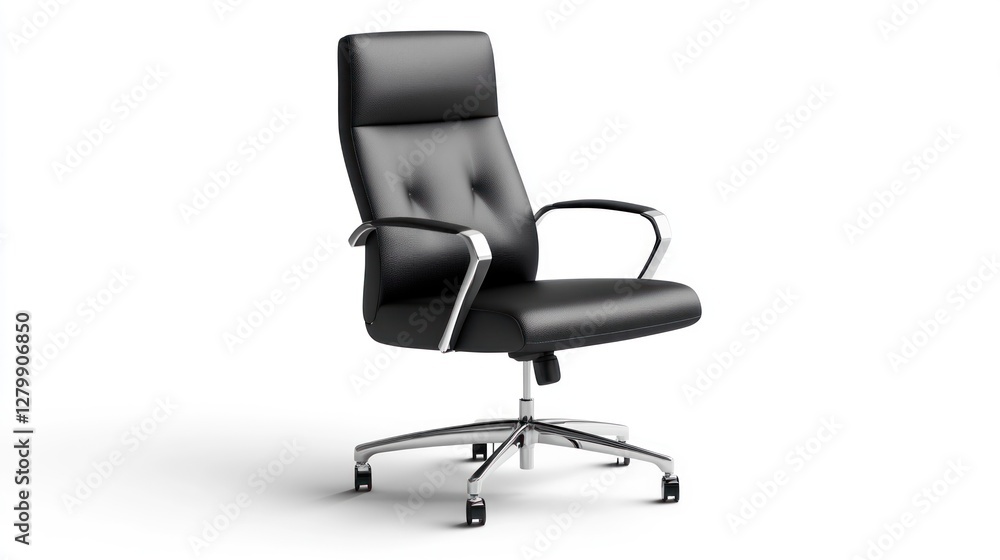 Modern Minimalist Office Chair on White Background Modern Minimalist Office Chair on White Background
