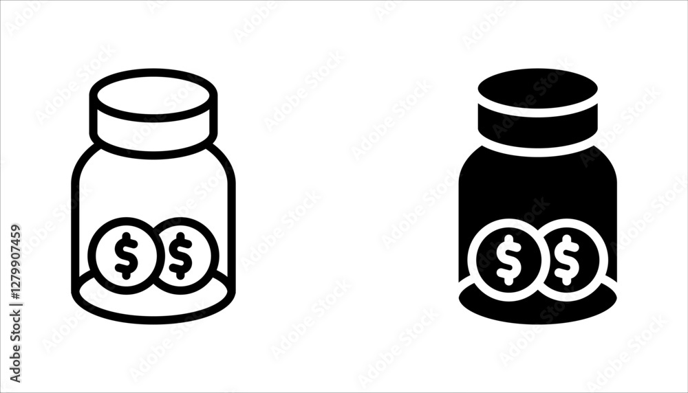 Emergency Fund Icon set, Save savings. Financial aid management. vector illustration on white background Emergency Fund Icon set, Save savings. Financial aid management. vector illustration on white background