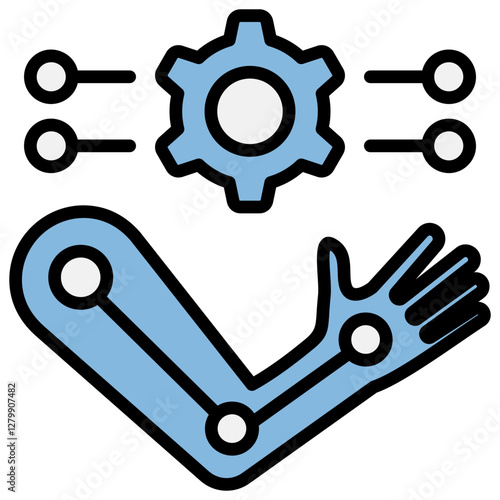 Biomechanical Blue Black Icon