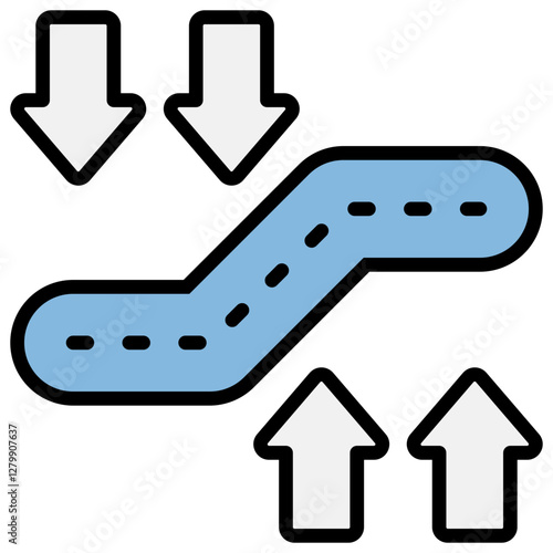 Elasticity Blue Black Icon