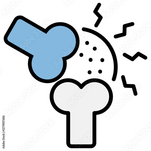Cartilage Blue Black Icon