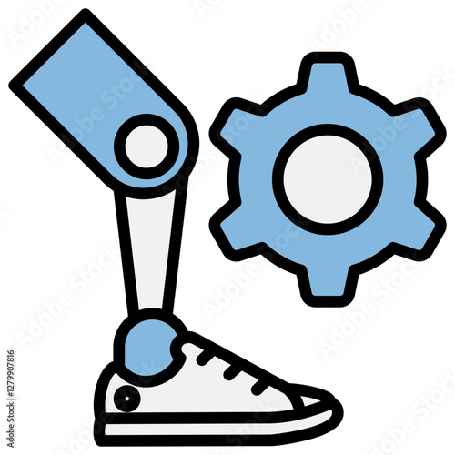 Prosthetic Blue Black Icon
