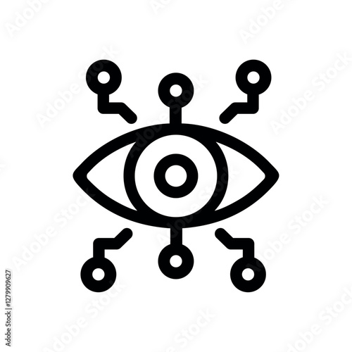 AI and Human eye connections icon