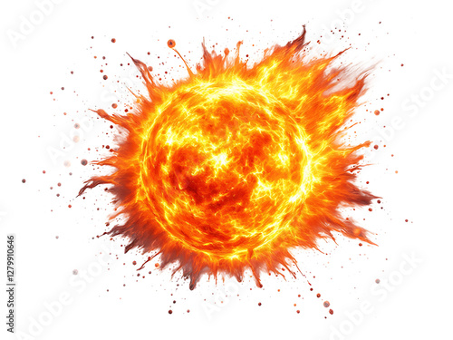 fireball isolated on white background