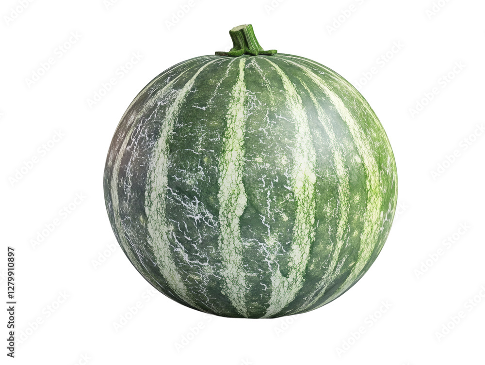 Green melon isolated on transparent background Green melon isolated on transparent background