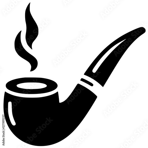 Classic smoking pipe silhouette