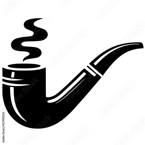 Classic smoking pipe silhouette
