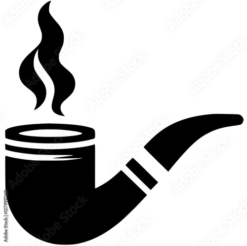 Classic smoking pipe silhouette