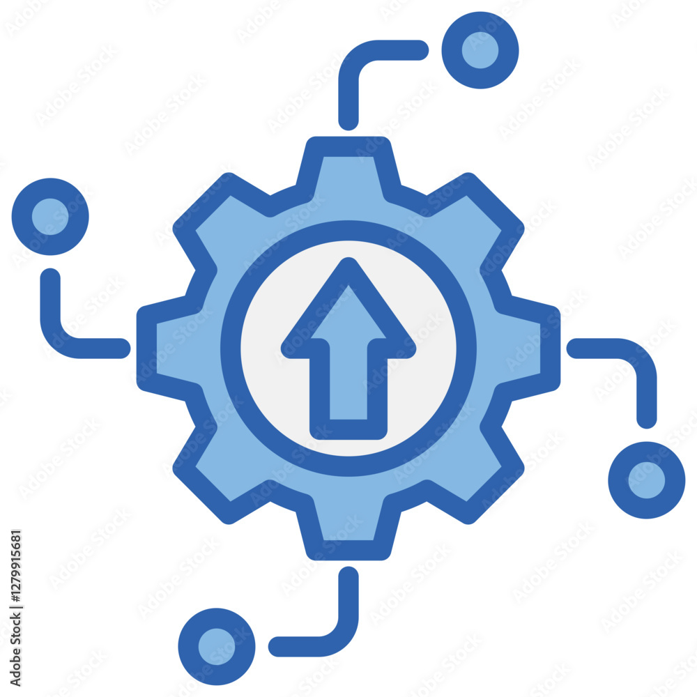 Distribution Development Blue White Icon Distribution Development Blue White Icon