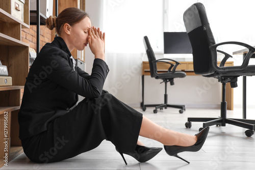 Young businesswoman having ...