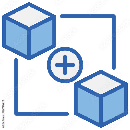 Cloning Blue White Icon