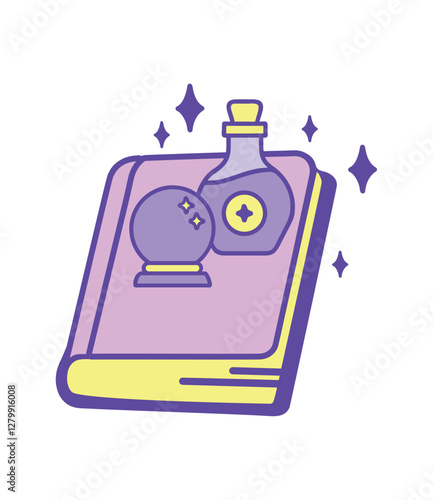 Potion and fairy tale book icon