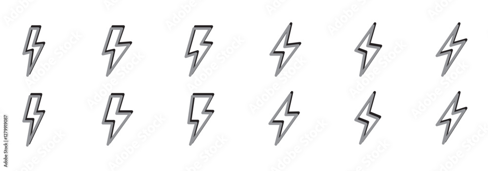 flash lightning bolt icon. Electric power symbol. Power energy sign, vector illustration flash lightning bolt icon. Electric power symbol. Power energy sign, vector illustration