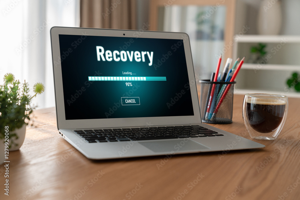 Fototapeta premium data backup restoration recovery restore data from cloud storage snugly and provide planned network reserve business data