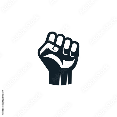 attack punch fist bump logo vector illustration template design