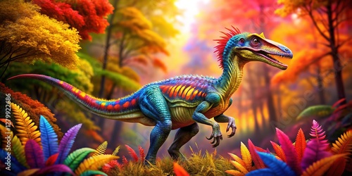 Majestic Deinonychus in a Vibrant Landscape