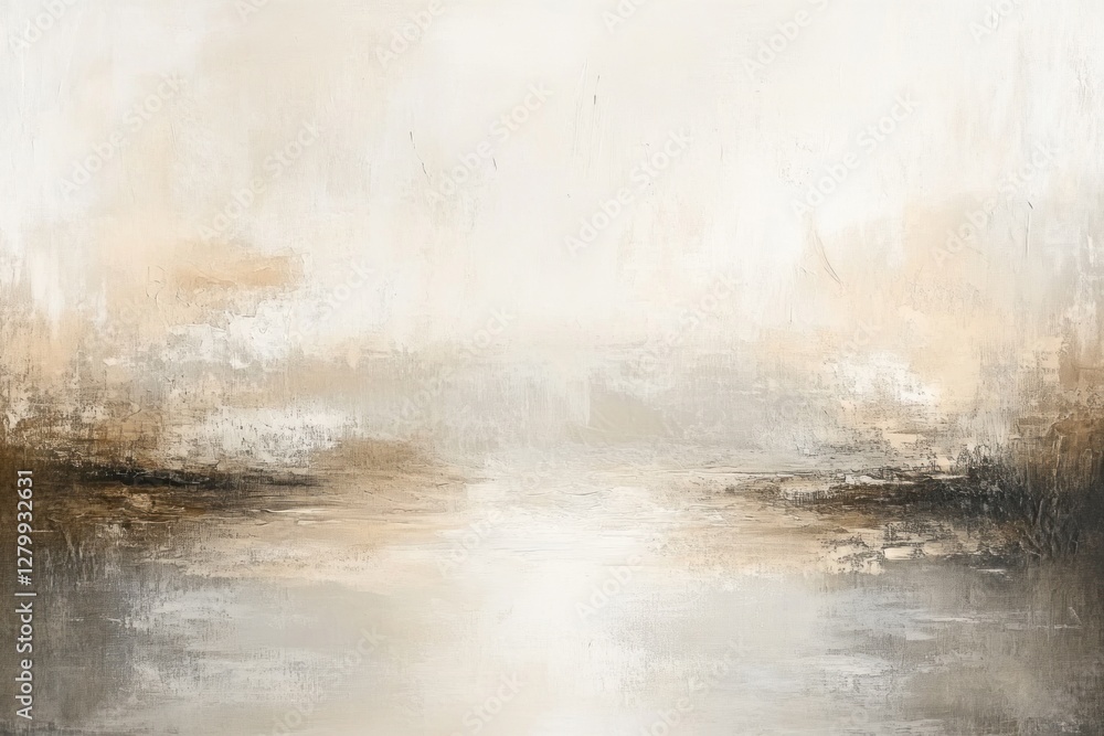 Abstract beige and brown landscape painting. Abstract beige and brown landscape painting.
