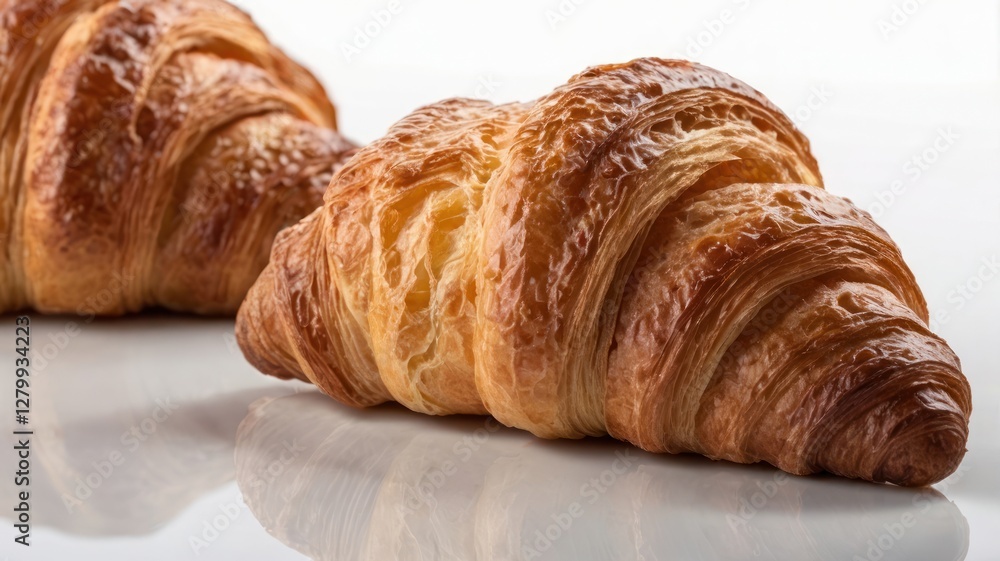 Fresh Baked Croissant Isolated Background Fresh Baked Croissant Isolated Background